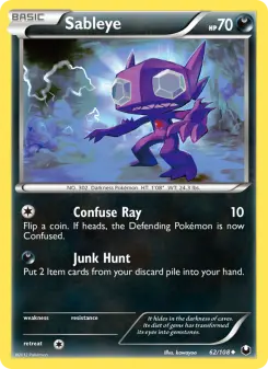 Pokémon-Karte Sableye 062/108