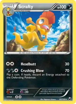 Pokémon-Karte Scrafty 068/108