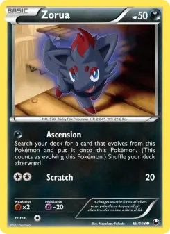 Pokémon-Karte Zorua 069/108