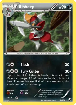 Pokémon-Karte Bisharp 072/108