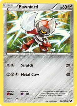 Pokémon-Karte Pawniard 078/108
