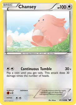 Pokémon-Karte Chansey 081/108