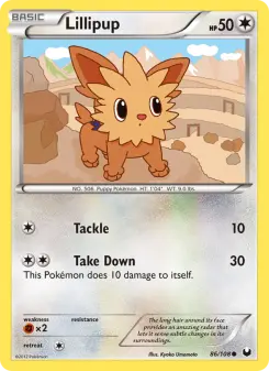Pokémon-Karte Lillipup 086/108