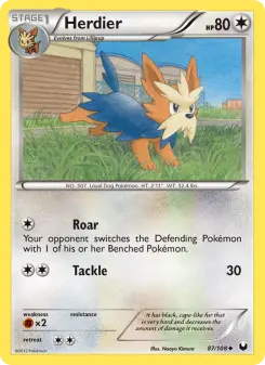 Pokémon-Karte Herdier 087/108