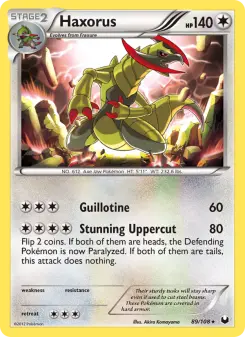 Pokémon-Karte Haxorus 089/108