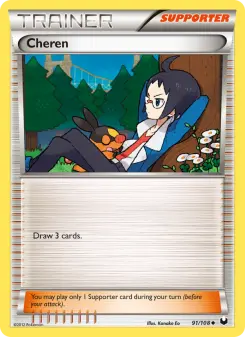 Pokémon-Karte Cheren 091/108
