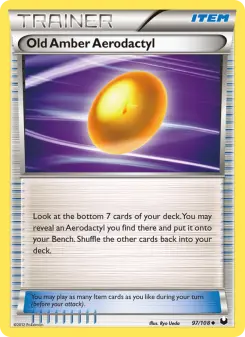 Pokémon-Karte Old Amber Aerodactyl 097/108