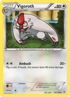 Pokémon-Karte Vigoroth 102/124