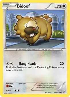 Pokémon-Karte Bidoof 106/124