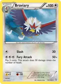Pokémon-Karte Braviary 112/124