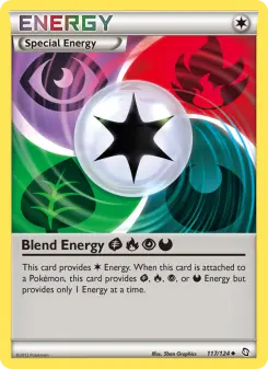 Pokémon-Karte Blend Energy Grass Fire Psychic Darkness 117/124