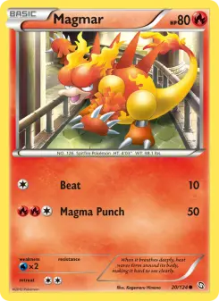 Pokémon-Karte Magmar 020/124