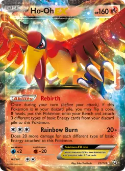 Pokémon-Karte Ho-Oh-EX 022/124