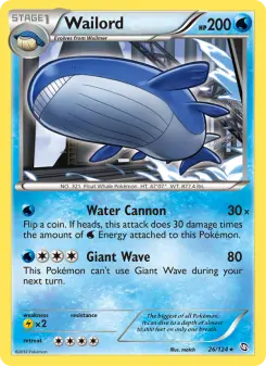 Pokémon-Karte Wailord 026/124