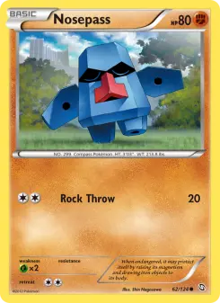 Pokémon-Karte Nosepass 062/124