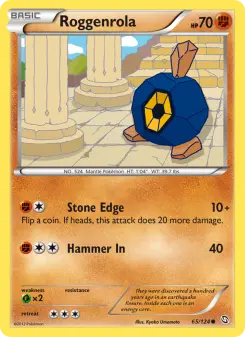 Pokémon-Karte Roggenrola 065/124