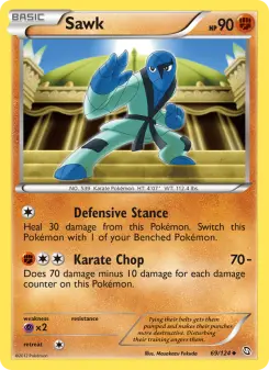 Pokémon-Karte Sawk 069/124