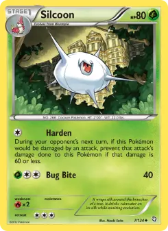 Pokémon-Karte Silcoon 007/124