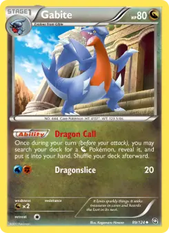 Pokémon-Karte Gabite 089/124