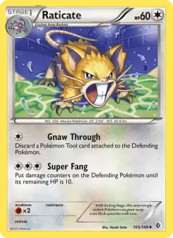 Pokémon-Karte Raticate 105/149