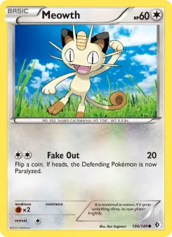Pokémon-Karte Meowth 106/149
