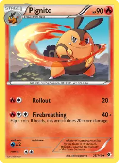 Pokémon-Karte Pignite 025/149