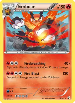 Pokémon-Karte Emboar 026/149