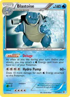 Pokémon-Karte Blastoise 031/149