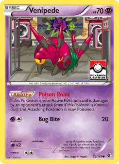 Pokémon-Karte Venipede 072/149