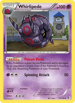 Pokémon-Karte Whirlipede 073/149