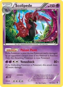Pokémon-Karte Scolipede 074/149