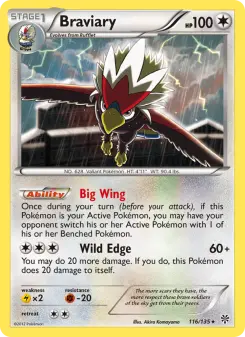Pokémon-Karte Braviary 116/135