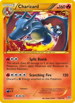 Pokémon-Karte Charizard 136/135