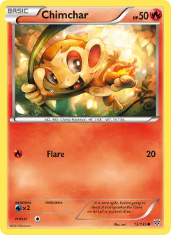 Pokémon-Karte Chimchar 015/135