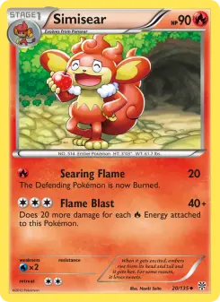 Pokémon-Karte Simisear 020/135