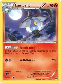 Pokémon-Karte Lampent 022/135