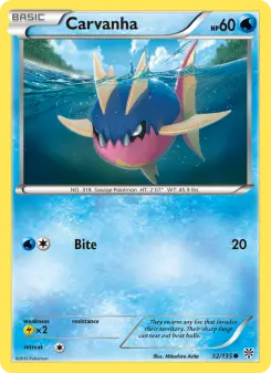 Pokémon-Karte Carvanha 032/135