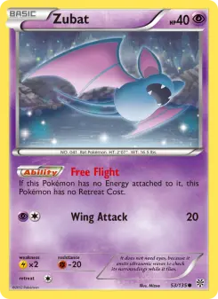 Pokémon-Karte Zubat 053/135