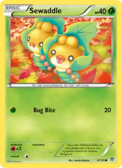 Pokémon-Karte Sewaddle 008/135