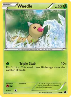 Pokémon-Karte Weedle 001/116
