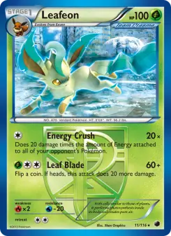 Pokémon-Karte Leafeon 011/116