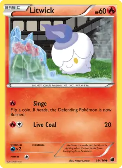 Pokémon-Karte Litwick 014/116