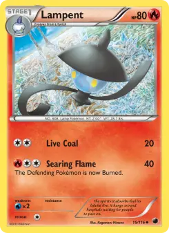Pokémon-Karte Lampent 015/116