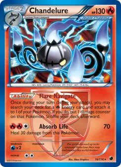 Pokémon-Karte Chandelure 016/116