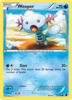 Pokémon-Karte Wooper 021/116