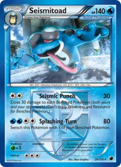 Pokémon-Karte Seismitoad 026/116