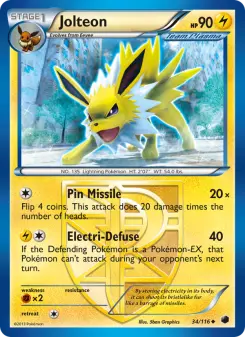 Pokémon-Karte Jolteon 034/116