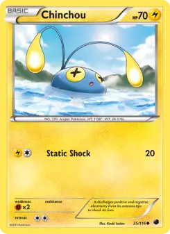 Pokémon-Karte Chinchou 035/116