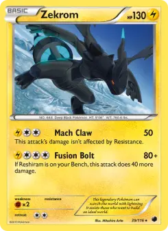 Pokémon-Karte Zekrom 039/116