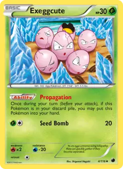 Pokémon-Karte Exeggcute 004/116